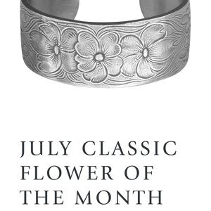 Silver Floral Engraved Bracelet
